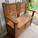 Singing bench / bench with storage chest in solid oak
