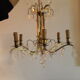 Antique brass chandelier and pampilles 6 fires