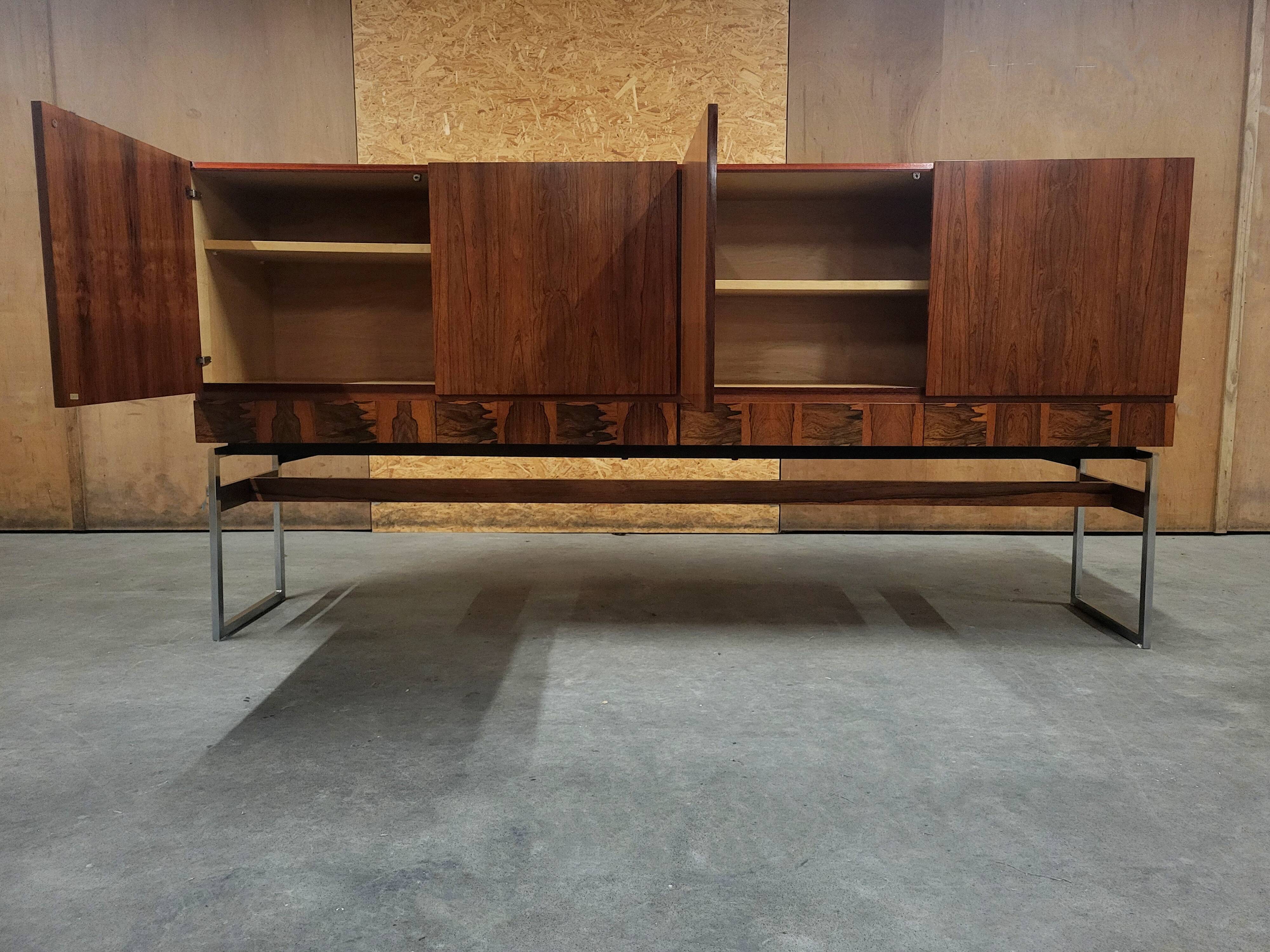Vintage highboard in rosewood by Aurora Meubelfabriek 1960