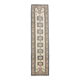 2x11 shades of cream blue oushak runner rug