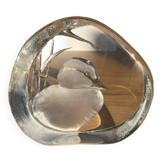 Crystal Duck figurine by Mats Jonasson.