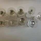 Set of 9 assorted 19th absinthe glasses