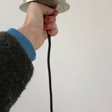 Vintage mother-of-pearl and brass pendant light