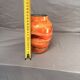 Antique Lacquered Orange Glass Vase Signed Jean Noel Bouillet
