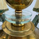 Art Deco brass and glass chandelier