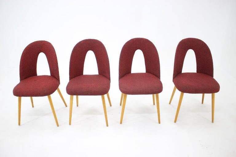 1960s Antonin Suman set of four dining chairs, Czechoslovakia