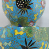 Pair of double gourd vases in cloisonné enamels Chinese, China early 20th century