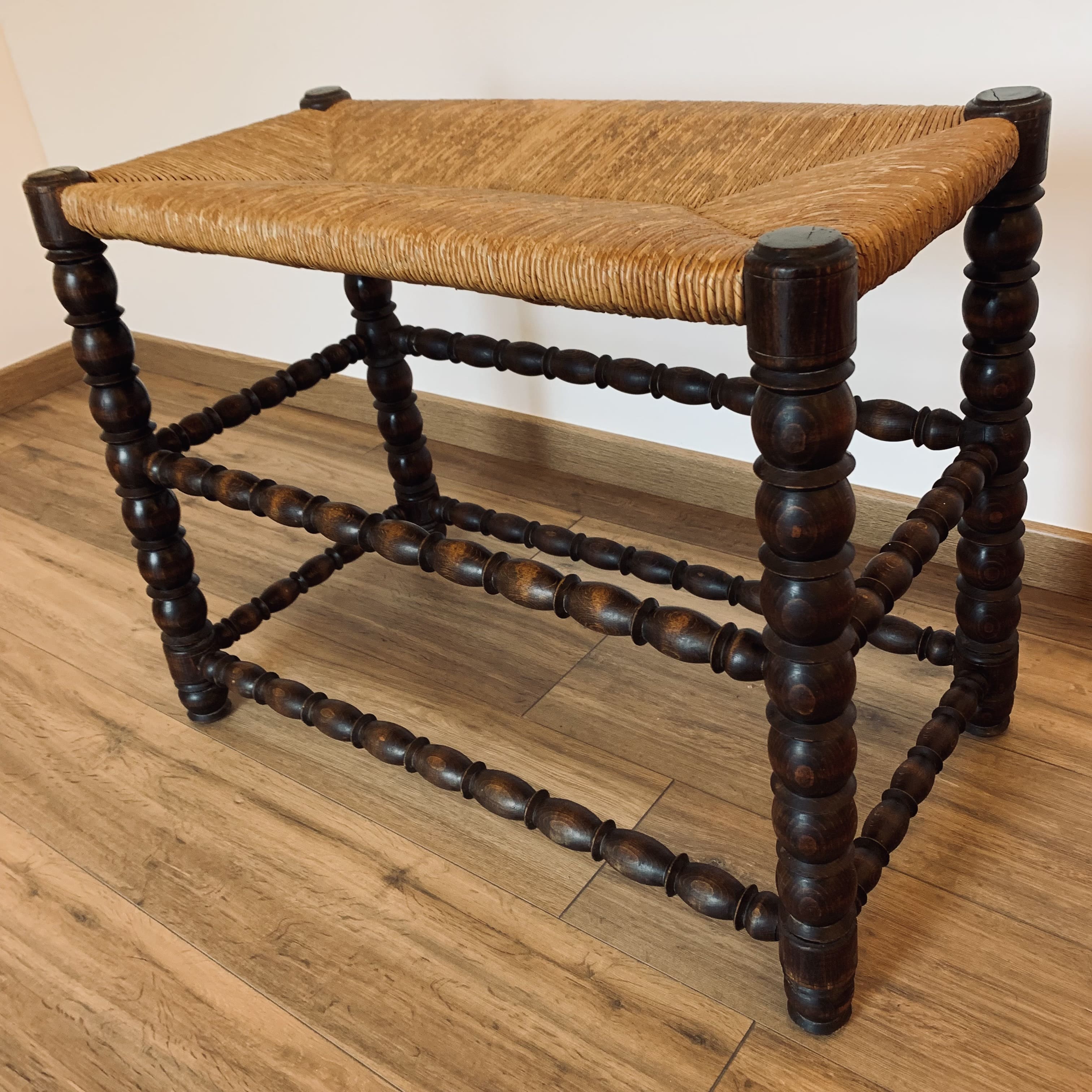 Mulched bench - turned wood