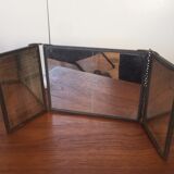 Miroir triptyque avec illustrations 1900