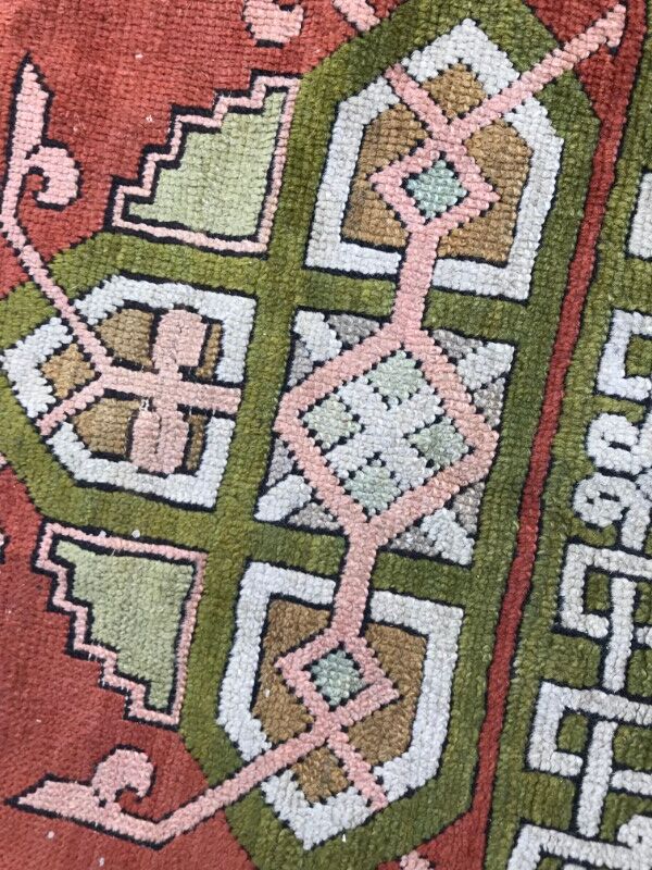 Old carpet decorative turkish 190 x 210 cm