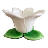 Glass flower candle holder