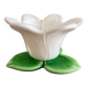 Bougeoir fleur en verre