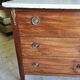 Louis xvi style mahogany 3-drawer chest of 19th century