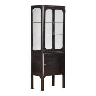 Vintage Iron And Glass Display Cabinet, 1970s