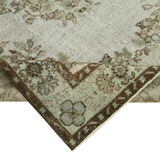 Hand-knotted vintage oriental 1980s 182 cm x 309 cm grey rug