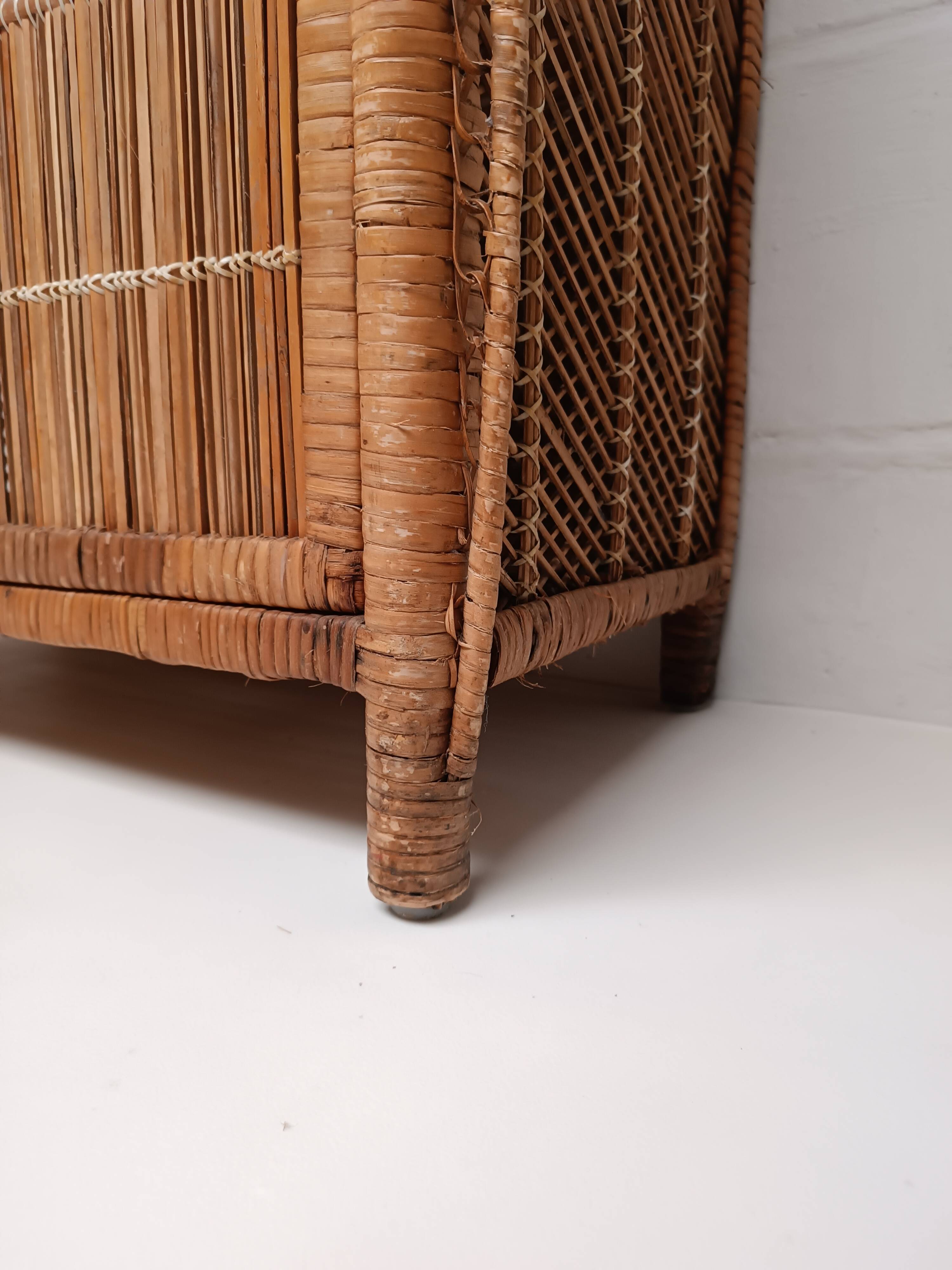 Vintage Rattan Bookcase