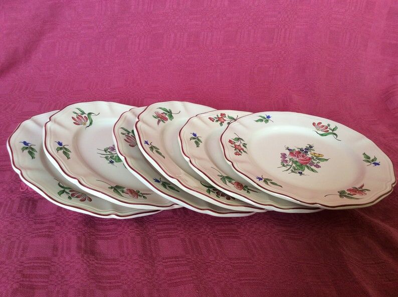 Set of dessert plates from the Lunéville manufacture