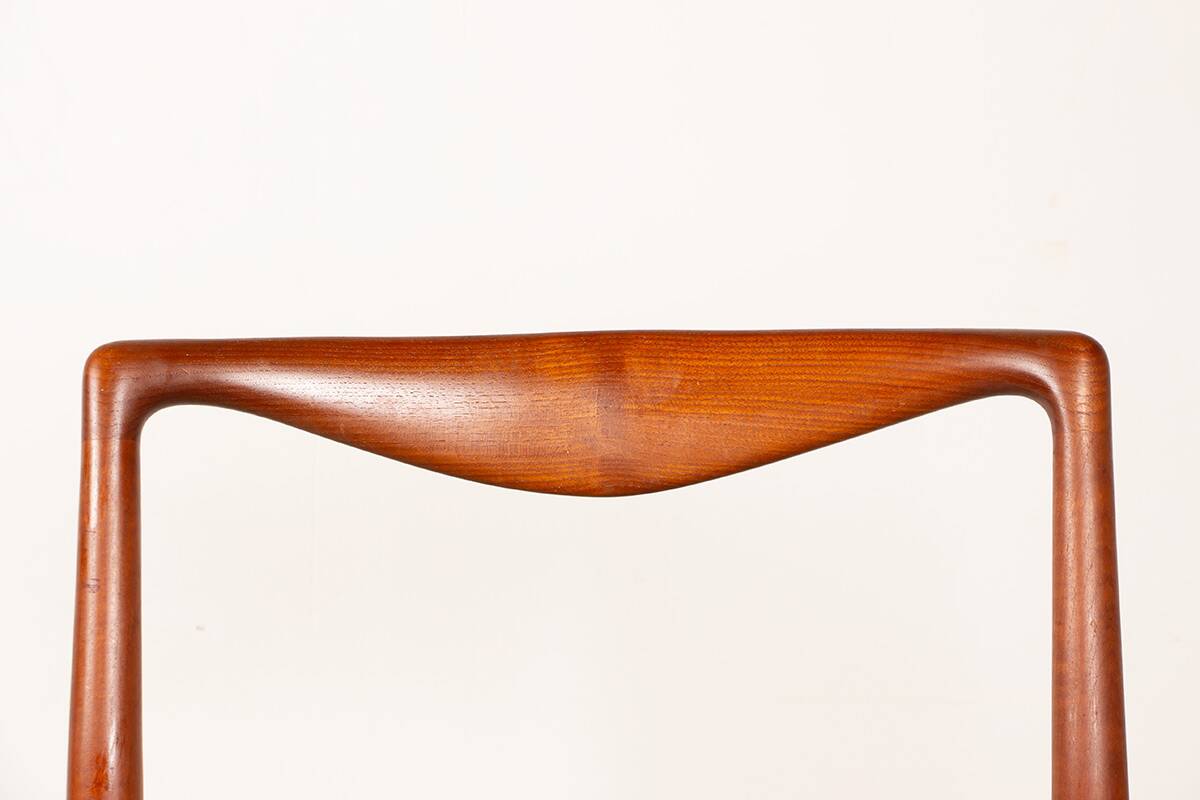 2 chaises Danoises en Teck et Skaï par Lyngfeldt Larsen 1960.