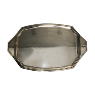 Silver metal art deco tray