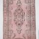 5x9 Pink & Brown Classic Vintage Rug, 155x274Cm