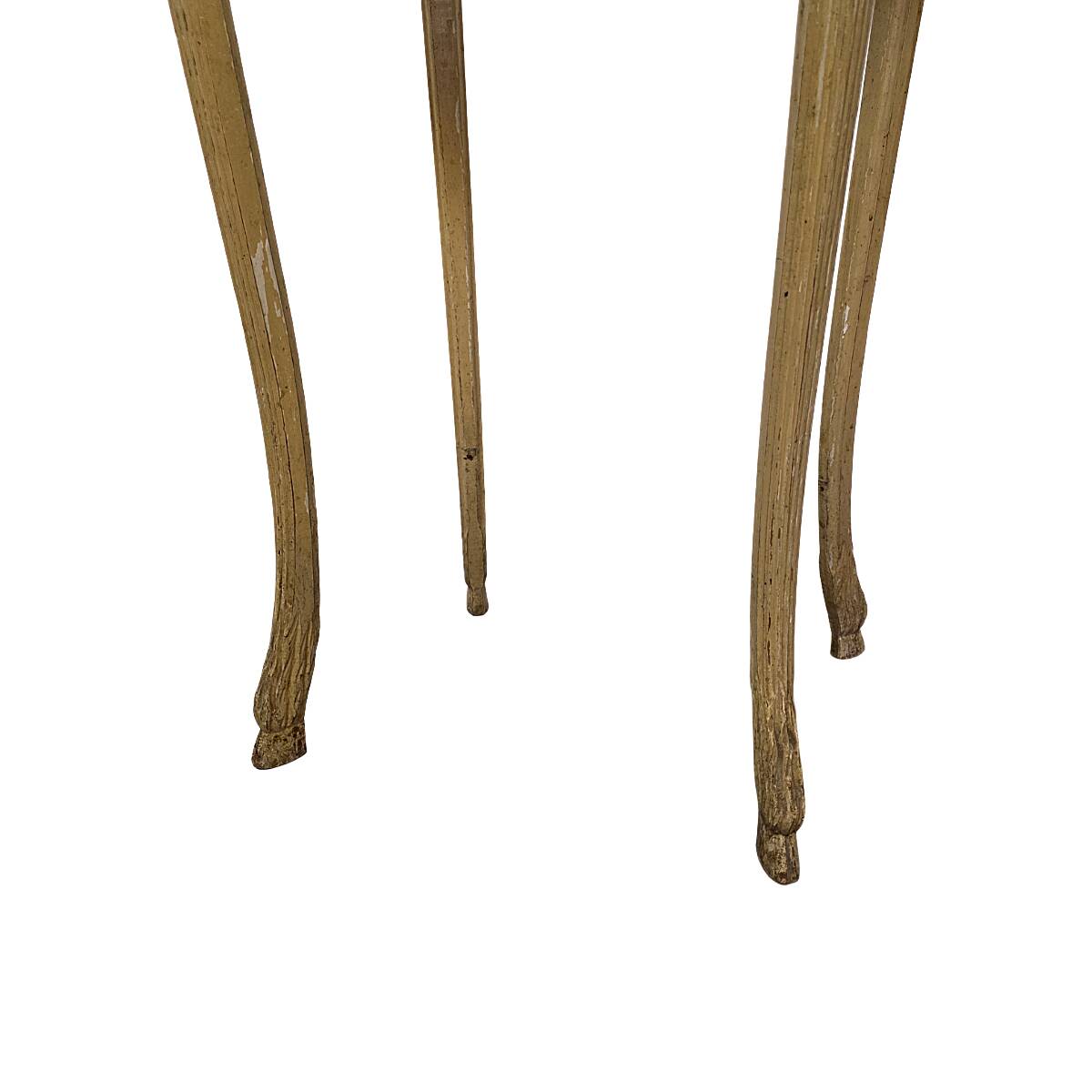 Antique French Classic Side Table with marble top, late 1800s