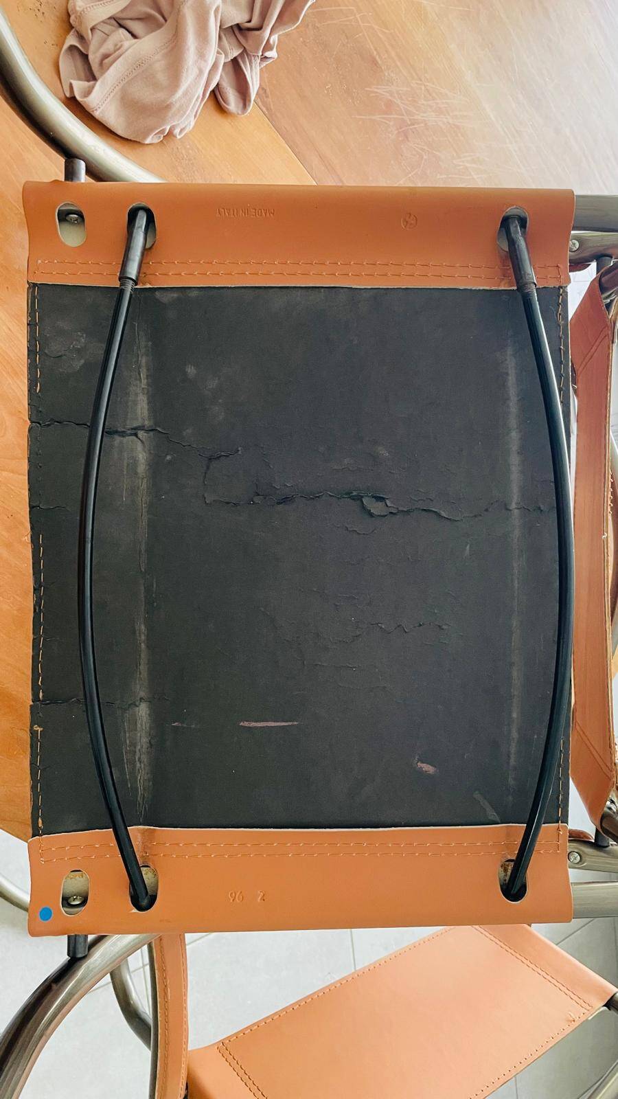 Set of 6 vintage tubular armchairs