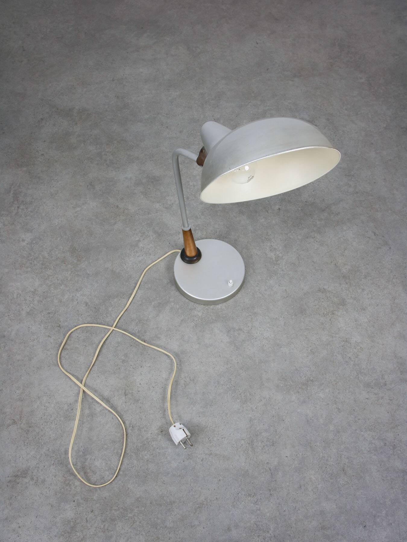 Mid-Century Italian Table Lamp in Aluminium and Copper