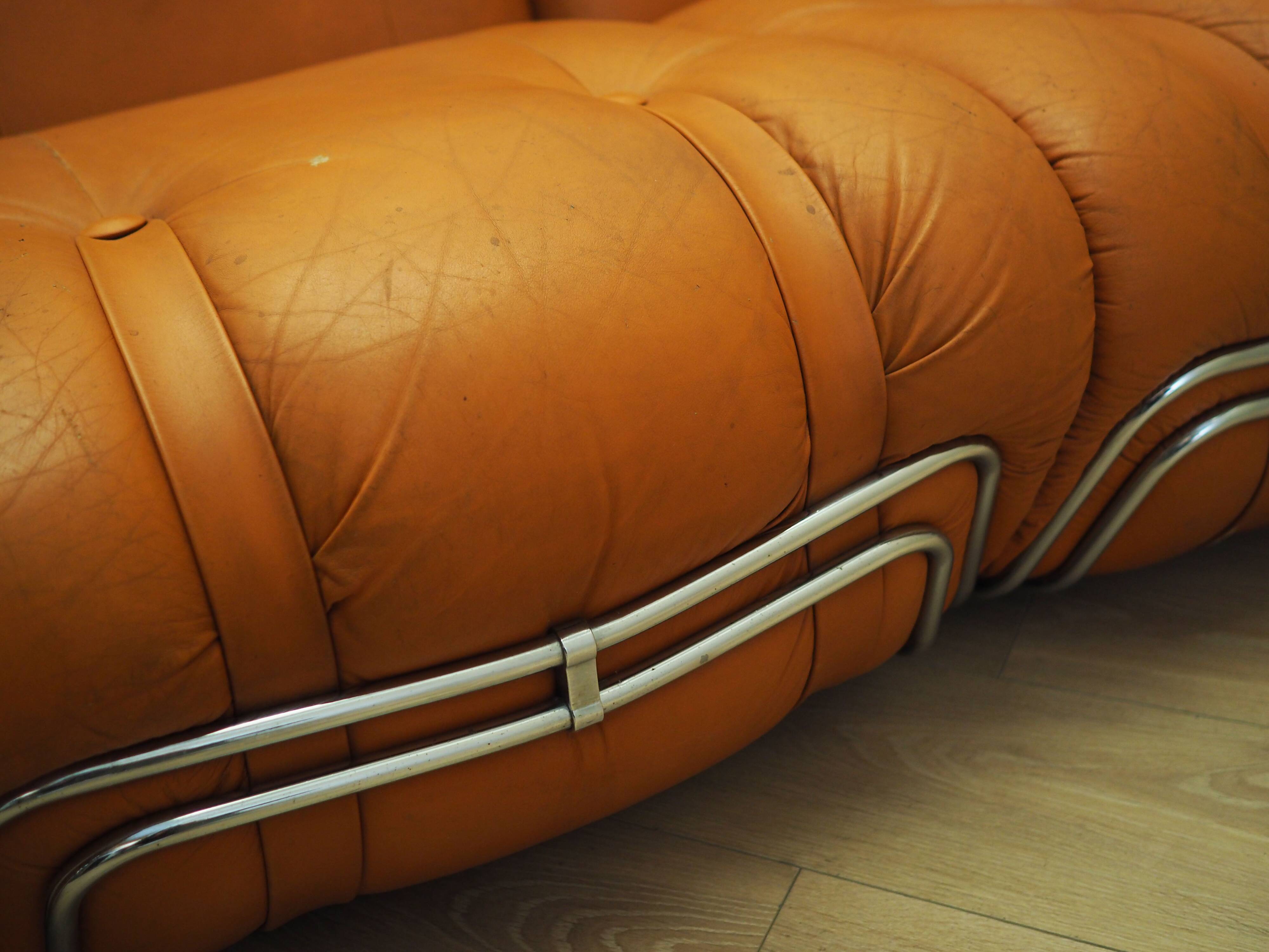 Orange sofa, Space Age design, 1960s, production: Italy