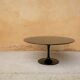 Table basse tulipe vintage en marbre noir
