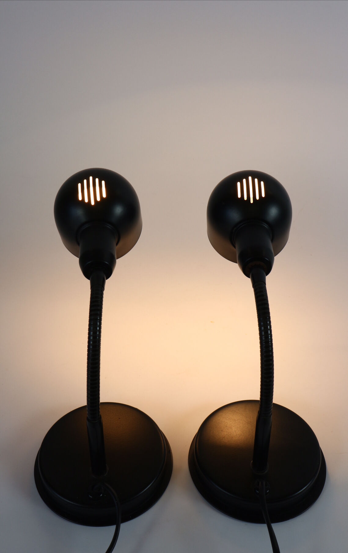 Pair of vintage adjustable bedside lamps, Veneta Lumi