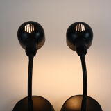 Pair of vintage adjustable bedside lamps, Veneta Lumi