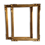 Pair of Montparnasse frames in gilded wood with circa 1960 leaf - 40 x 30 cm