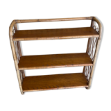 Vintage wall rattan shelf