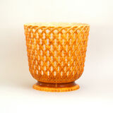 Cache-pot ajouré orange