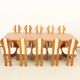 Large extendable Danish dining table in solid pine, 1970s.
