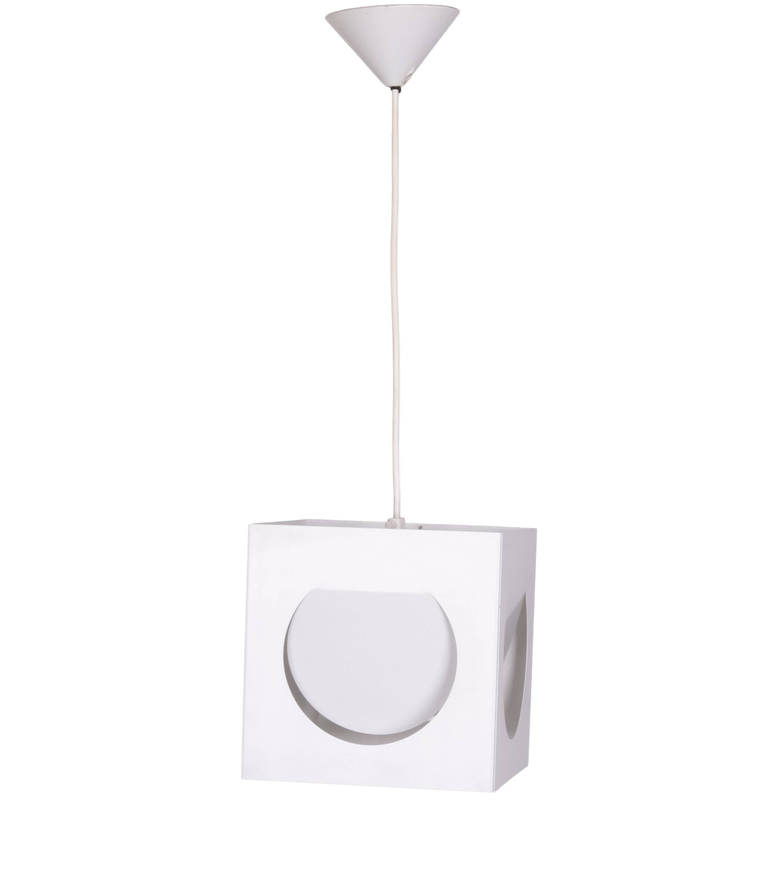 Square metal pendant lamp by Shogo Suzuki for Orno, Finland 1960’s