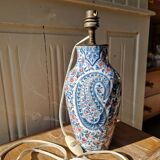 Antique lamp base in Gien earthenware