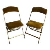 Paire de chaises pliantes vintages
