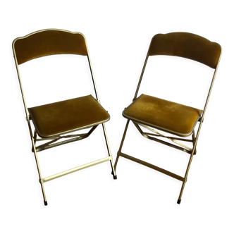 Pair of vintage folding chairs