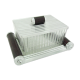 Glass cookie box and mirror tray - Art Deco style - vintage 30s