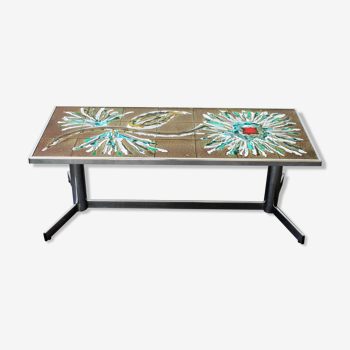 Ceramic and chrome coffee table