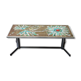 Ceramic and chrome coffee table