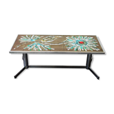 Table basse céramique et chrome