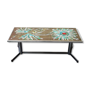 Table basse céramique et chrome