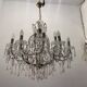 Large Crystal Beaded Pink Murano Glass Chandelier