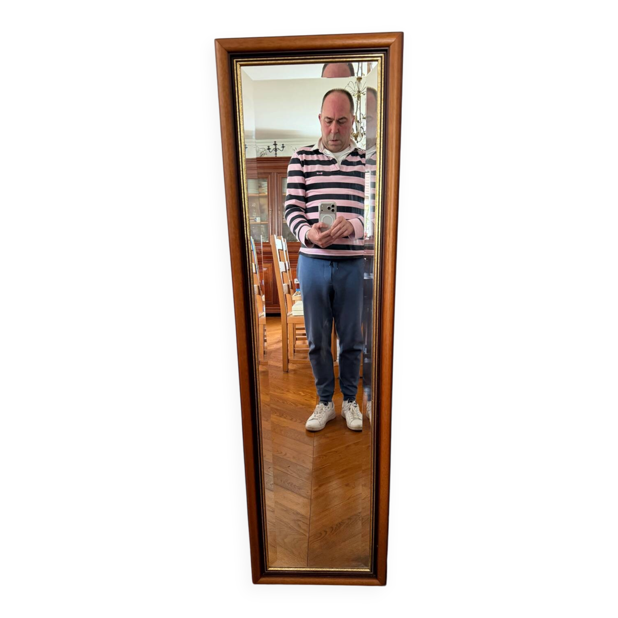 Miroir biseauté en bois