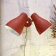 Double wall lamp in metal and brass 1950