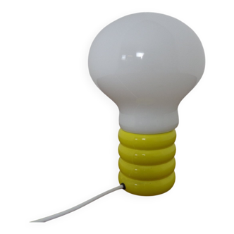Yellow Opaline Glass Bulb Lamp by Ingo Maurer for M Design, 1960s
