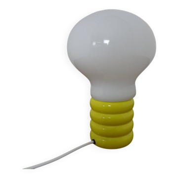 Yellow Opaline Glass Bulb Lamp by Ingo Maurer for M Design, 1960s
