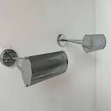 Pair of vintage adjustable wall lights, chromed metal, France 1970